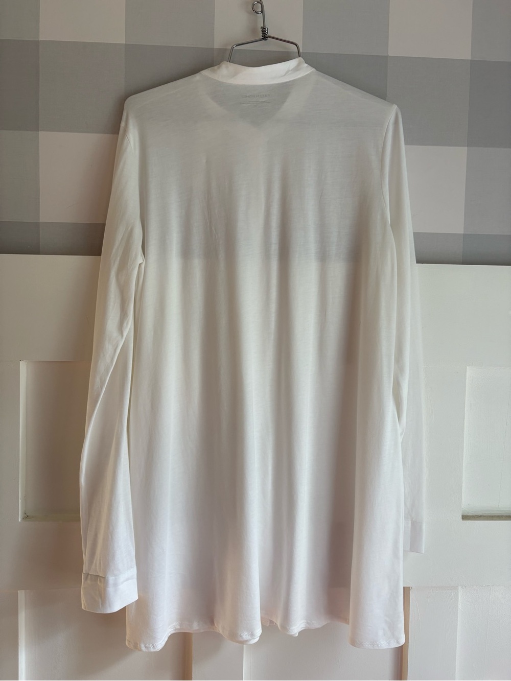 Eileen Fisher Organic Cotton White Button-Front Tunic Shirt Small - Picture 5 of 8